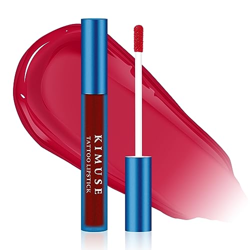 KIMUSE Tattoo Peel & Reveal Lip Stain, Waterproof Long Lasting Peel Off Lip Liner Tattoo, Non Stick Color Peel Off Mask Lip Gloss Makeup - Morena Vogue