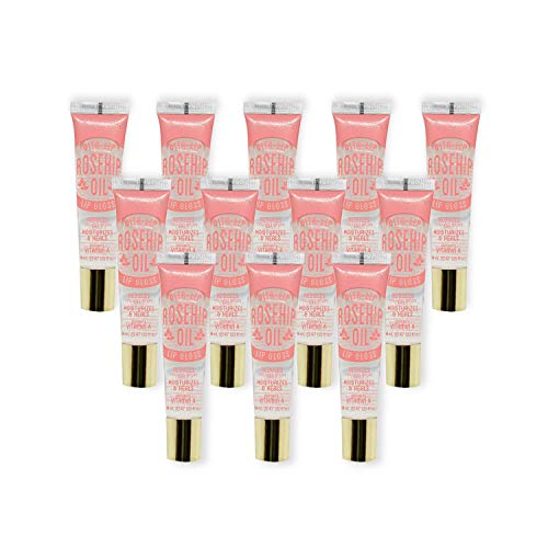 KISS Broadway Clear Lip Gloss 0.47oz/14ml 12Pcs (Rosehip Oil) - Morena Vogue