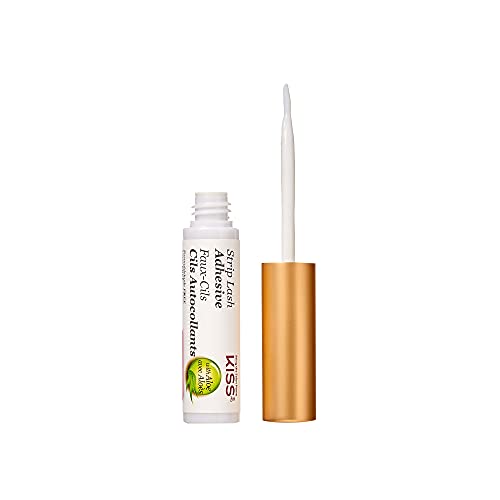 KISS Strip Lash Adhesive, Lash Glue, 24hr Strip Eyelash Adhesive, Clear, Includes Lash Adhesive, Long Lasting Wear, Can Be Used with Strip Lashes and Lash Clusters - Morena Vogue