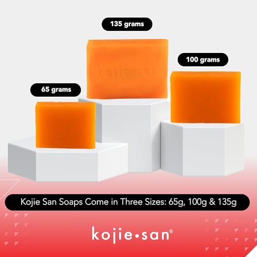 Kojie San Skin Brightening Soap - Original Kojic Acid Soap that Reduces Dark Spots, Hyperpigmentation, & Scars with Coconut & Tea Tree Oil - 65g x 2 Bars - Morena Vogue