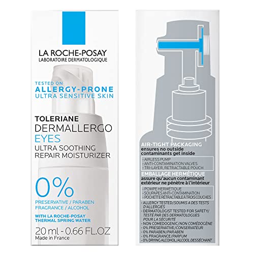 La Roche-Posay Toleriane Dermallergo Eye Cream Soothing Repair Moisturizer, Soothes and Comforts Sensitive Skin, Allergy Tested, Fragrance Free, Alcohol Free, Formerly Toleriane Ultra Eyes - Morena Vogue