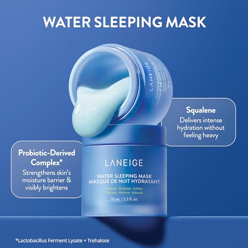 LANEIGE Icons To Go & Besties Set: Water Bank Cream, Cream Skin, Water Sleeping Mask, Lip Sleeping Mask, Hyaluronic Acid, Squalane, Coconut Oil, Vitamin C, Travel Friendly - Morena Vogue