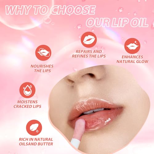 LANGMANNI Lip Oil,No-Sticky Gloss Lip Balm Lip Care,Fruit Flavoured Lip Oil For Dry Lip's Moisturizing Hydrating And Nourishing (Strawberry+Coco) - Morena Vogue