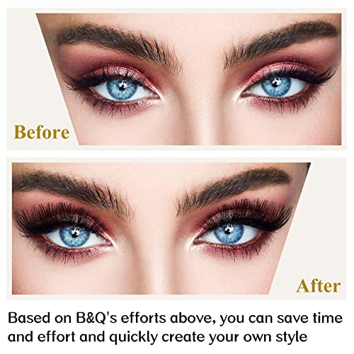 Lash Clusters B02 DIY Eyelash 72 Cluster Lashes C D Curl B&Q LASH Mega Volume Individual Lashes Eyelash Clusters Wispy Lashes Cluster DIY at Home (NM-D-8-16MIX) - Morena Vogue