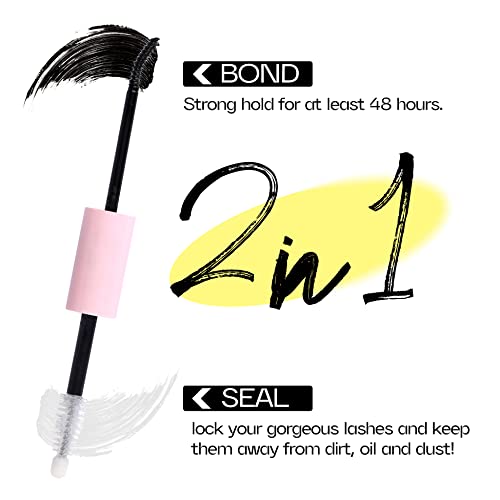 Lash Glue Bond and Seal Long Lasting Strong Hold Waterproof 2 in 1 Cluster Eyelash Glue for DIY Lash Extensions by Mavphnee - Morena Vogue