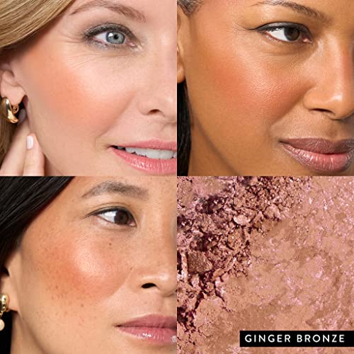 LAURA GELLER NEW YORK Baked Blush-n-Bronze Marbleized 2-in-1 Sculpting Bronzer Blush - Ginger Bronze - Contour Face with a Radiant Flush - Morena Vogue