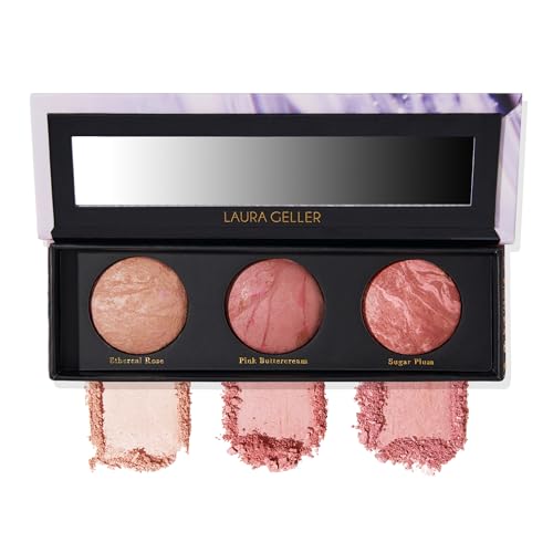 LAURA GELLER NEW YORK Geller's Greatest Better Than Ever 3-Piece Blush-n-Brighten Marbleized Blush Palette Trio - Morena Vogue