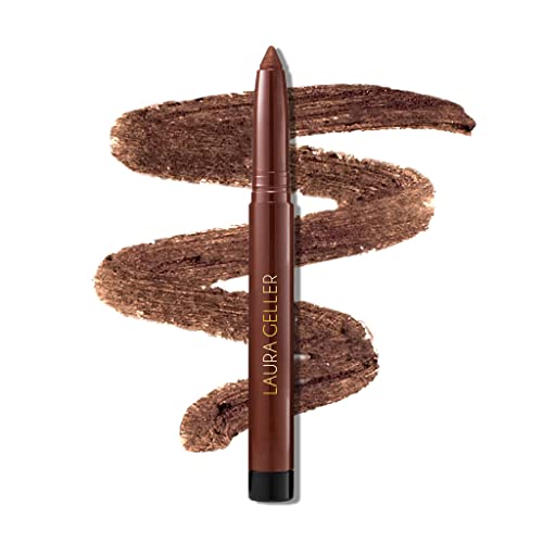 LAURA GELLER NEW YORK Kajal Longwear Kohl Eyeliner Pencil with Caffeine, Smooth & Blendable Makeup, Dark Brown - Morena Vogue