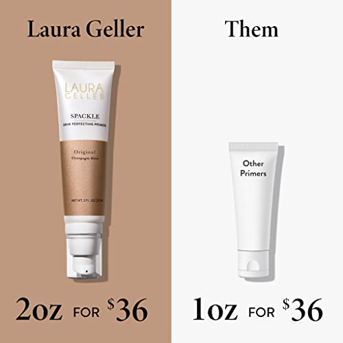 LAURA GELLER NEW YORK Spackle Super-Size - Champagne Glow - 2 Fl Oz - Skin Perfecting Primer Makeup with Hyaluronic Acid - Long-Wear Foundation Face Primer - Morena Vogue