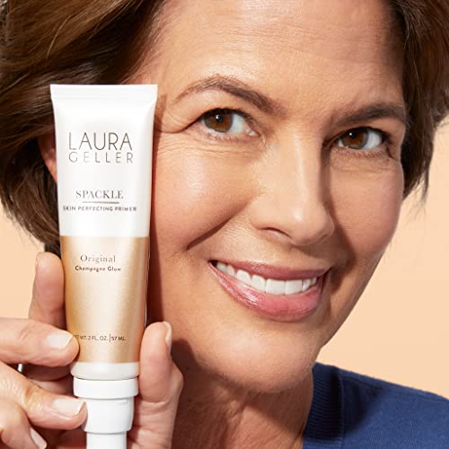 LAURA GELLER NEW YORK Spackle Super-Size - Champagne Glow - 2 Fl Oz - Skin Perfecting Primer Makeup with Hyaluronic Acid - Long-Wear Foundation Face Primer - Morena Vogue