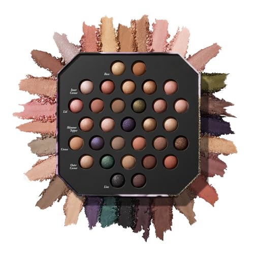 LAURA GELLER NEW YORK The Ultimate Palette Baked Eyeshadow Palette Sensation Soiree - 31 shades - Matte and Shimmer Shades - Pigmented Crease-Proof Eye Makeup - Morena Vogue