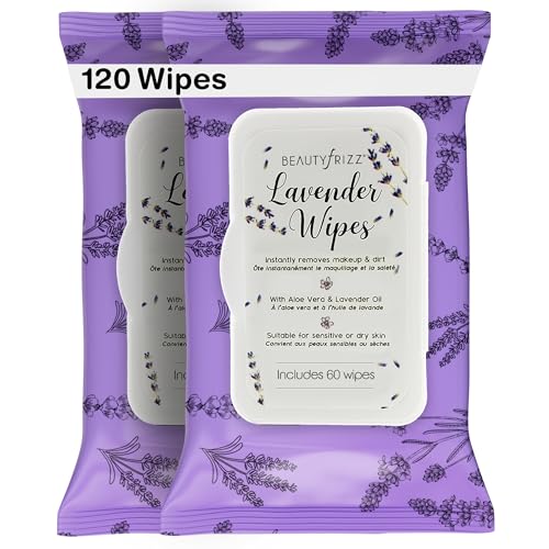 Lavender Face Cleansing Wipes - 120 pcs - Gentle Makeup Remover Wipes for Face and Neck - Facial Wipes with Aloe, Retinol, Castor and Vitamin E - Enjoy these Lavender Face Wipes - Morena Vogue