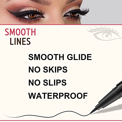 LAVONE Eyebrow Stamp Pencil Kit for Eyebrows Makeup, with Waterproof Eyebrow Pencil, Eyeliner, Eyebrow Pomade, and Dual-ended Eyebrow Brush - Dark Brown - Morena Vogue