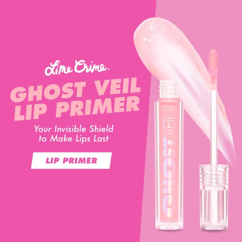 Lime Crime Ghost Veil Lip Primer, Translucent Sheer Pink - Extends the Life of Lipstick - Lightweight and Super Sheer Smoothing Base for Long Lasting Quality - Vegan & Cruelty-Free - Morena Vogue