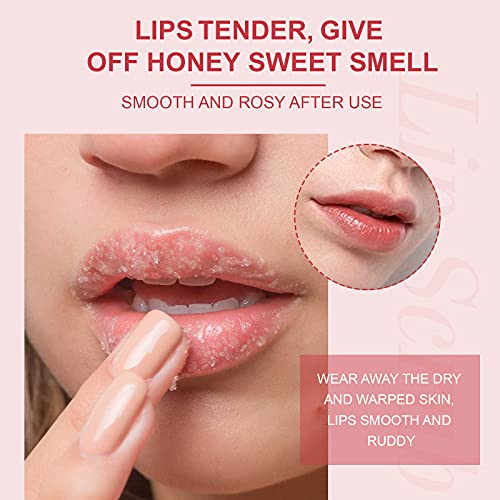 Lip Scrub, Exfoliator & Moisturizer, Lip Repair for Lush Soft Lips, Chapped Dry and Flaky Lips Treatment (Strawberry) - Morena Vogue