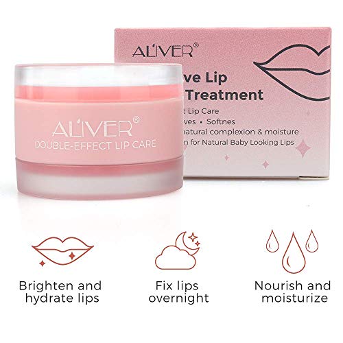 Lip Scrub Mask, Lip Sleeping Mask with Double Effect, Repair Lip Mask for Dry, Cracked Lips, Lip Moisturiser for Lip Treatment Care, Lip Repair Balm (Strawberry) - Morena Vogue