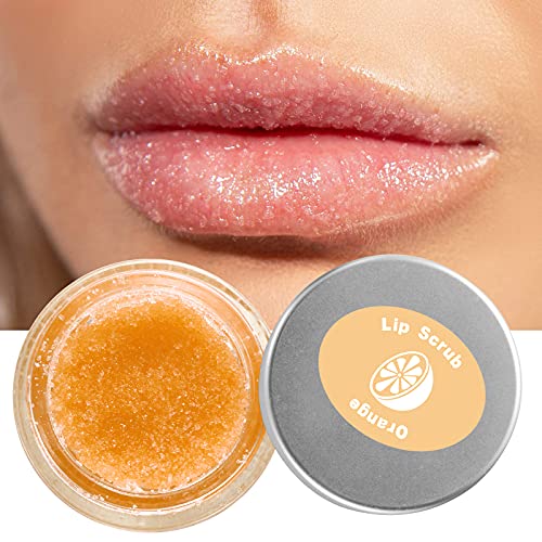 Lip Scrub Treatment, Lip Scrubs Exfoliating Moisturizer Sugar Lip Surb Cruelty-Free for Repairing Dry & Chapped & Peeling and Cracked Lips, the Best Gift for Lip Care in Autumn and Winter(Orange) - Morena Vogue