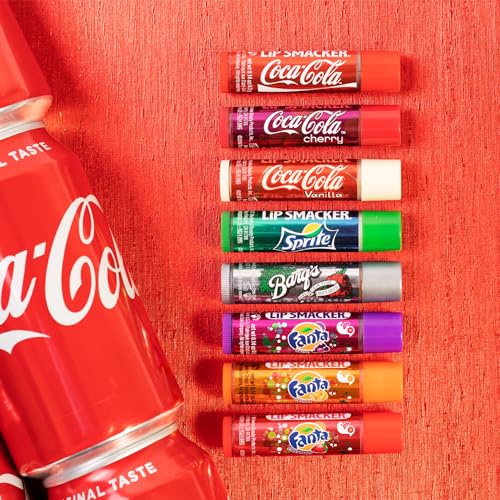 Lip Smacker Coca-Cola Flavored Balm - 8 Moisturizing Lip Balms, Hydrating & Protecting, Fun Assortment - Vegan - Coca Cola Collection - Morena Vogue