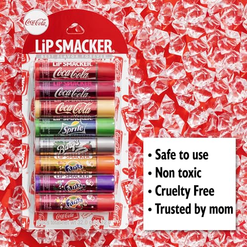 Lip Smacker Coca-Cola Flavored Balm - 8 Moisturizing Lip Balms, Hydrating & Protecting, Fun Assortment - Vegan - Coca Cola Collection - Morena Vogue