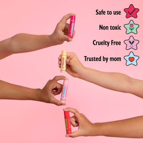 Lip Smacker Original & Best Party Pack - 10 Moisturizing Lip Balms, Classic Flavors, Hydrating & Protecting - Cruelty-Free- Oatmeal Cookie - Morena Vogue