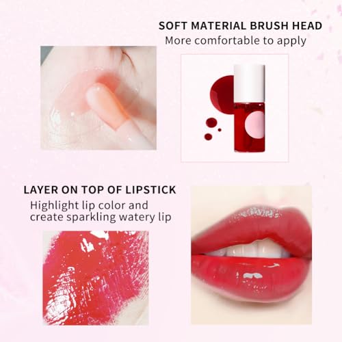 Lip Tint Stain, Lip Glosses, Moisturizing Lip Stain, Lip Tint, Skin Tint, Lip-Plumping, Non-sticky, Long Lasting Lip Makeup - Morena Vogue