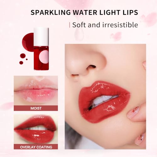 Lip Tint Stain, Lip Glosses, Moisturizing Lip Stain, Lip Tint, Skin Tint, Lip-Plumping, Non-sticky, Long Lasting Lip Makeup - Morena Vogue