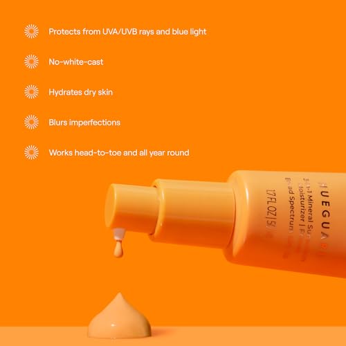 Live Tinted Hueguard® 3-in-1 Mineral Sunscreen, Moisturizer, & Primer for Face and Body - Hydrate and Protect the Skin Year Round - SPF 30 to Protect Against UVA/UVB Rays, 1.7 Fl Oz - Morena Vogue