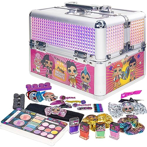 LOL Surprise! Townley Girl Train Case Cosmetic Makeup Set Includes Lip Gloss, Eye Shimmer, Nail Polish, Hair Accessories & More! for Kids Girls, Ages 3+ Perfect for Parties, Sleepovers & Makeovers - Morena Vogue