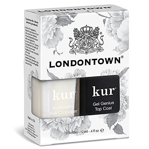 Londontown kur Conceal & Go Duo Set, Includes Nail Illuminating Concealer & Gel Genius Top Coat, 0.4 Fl Oz, White - Morena Vogue