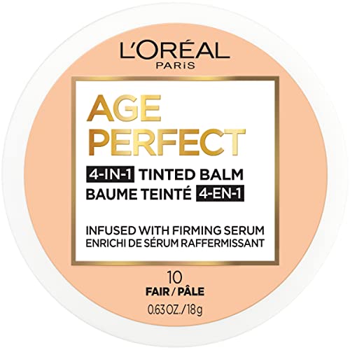 L'Oreal Paris Age Perfect 4-in-1 Tinted Face Balm Foundation with Firming Serum, Fair 10, 0.61 Ounce - Morena Vogue