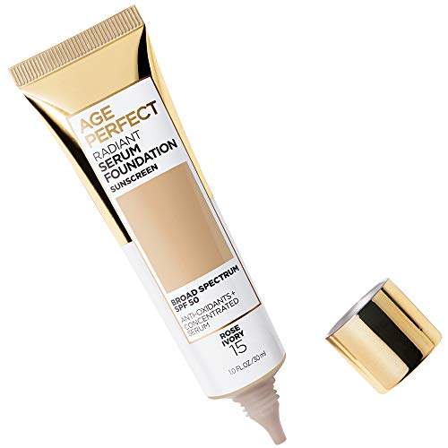 L'Oreal Paris Age Perfect Radiant Serum Foundation with SPF 50, Rose Ivory, 1 Ounce - Morena Vogue