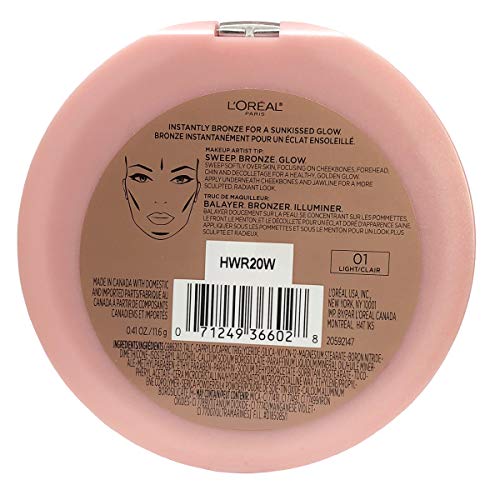 L'Oreal Paris Cosmetics True Match Lumi Bronze It Bronzer For Face And Body, Light, 0.41 Fluid Ounce - Morena Vogue