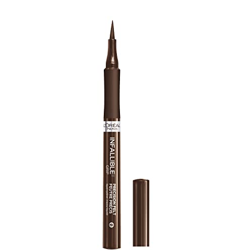 L’Oréal Paris L’Oreal Paris Makeup Infallible Grip Precision Felt Eyeliner, Smudge Resistant, Long Lasting Waterproof Eyeliner, Brown, Brown, 0.03 fl oz - Morena Vogue