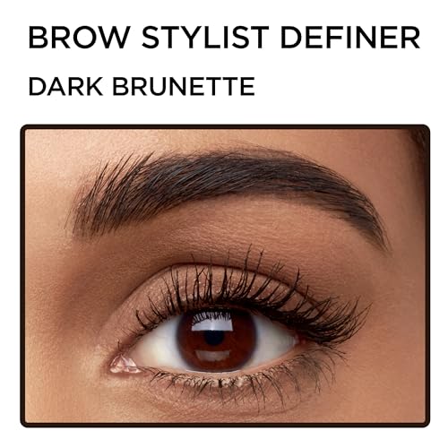 L'Oreal Paris Makeup Brow Stylist Definer Waterproof Eyebrow Pencil, Ultra-Fine Mechanical Pencil, Draws Tiny Brow Hairs and Fills in Sparse Areas and Gaps, Dark Brunette, 0.003 Ounce (Pack of 1) - Morena Vogue