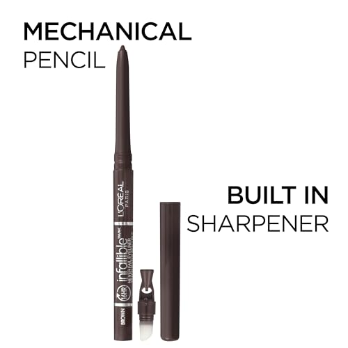 L'Oreal Paris Makeup Infallible Never Fail Original Mechanical Pencil Eyeliner with Built in Sharpener, Black, 1 Count - Morena Vogue