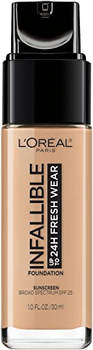 L'Oreal Paris Makeup Infallible Up to 24 Hour Fresh Wear Lightweight Foundation, Golden Beige, 1 Fl Oz. - Morena Vogue