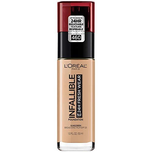 L'Oreal Paris Makeup Infallible Up to 24 Hour Fresh Wear Lightweight Foundation, Golden Beige, 1 Fl Oz. - Morena Vogue