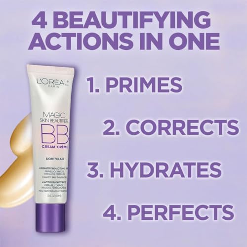 L'Oréal Paris Makeup Magic Skin Beautifier BB Cream Tinted Moisturizer, Anti-Redness, 1 fl oz, 1 Count - Morena Vogue