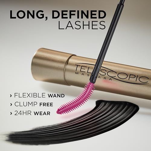 L’Oréal Paris Makeup Telescopic Original Lengthening, Lash Separating Mascara with Dual Precision Brush, Washable, Black Brown, 0.27 Fl Oz., 1 Count - Morena Vogue