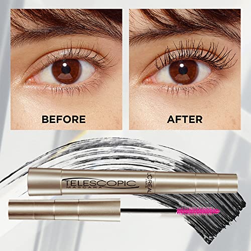 L'Oreal Paris Makeup Telescopic Original Lengthening Mascara, Black, 0.27 Fl Oz (1 Count) - Morena Vogue