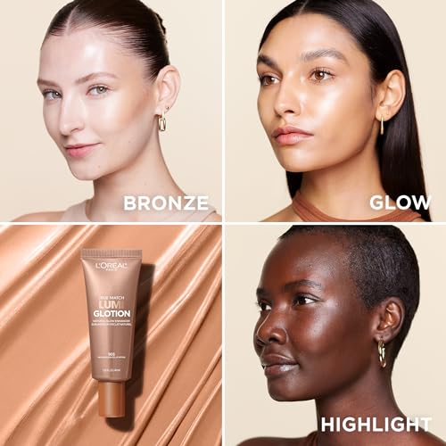 L'Oreal Paris Makeup True Match Lumi Glotion, Natural Glow Enhancer, Illuminator Highlighter Skin Tint, for an All Day Radiant Glow, Medium, 1.35 Ounces - Morena Vogue