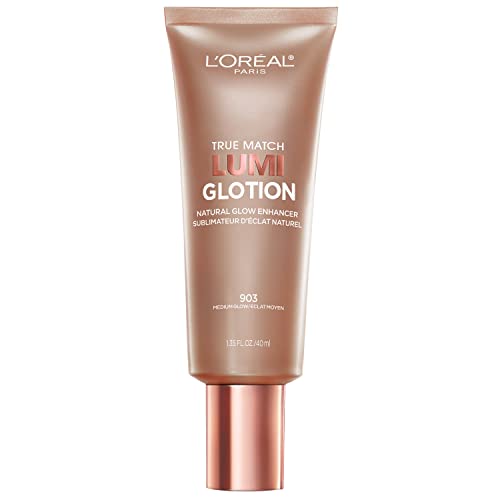 L'Oreal Paris Makeup True Match Lumi Glotion, Natural Glow Enhancer, Illuminator Highlighter Skin Tint, for an All Day Radiant Glow, Medium, 1.35 Ounces - Morena Vogue