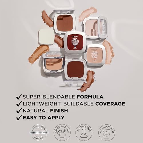 L'Oreal Paris True Match Super Blendable Oil Free Foundation Powder, W3 Light Medium, 0.33 oz, Packaging May Vary - Morena Vogue