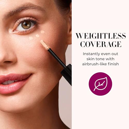 LUMINESS Under Eye Concealer for Dark Circles, ConcealAir (Light) - Weightless Coverage & Crease-Resistant Makeup Concealer to Even Out Skin Tones & Help Reduce Dark Spots & Blemishes - 0.25 fl oz - Morena Vogue