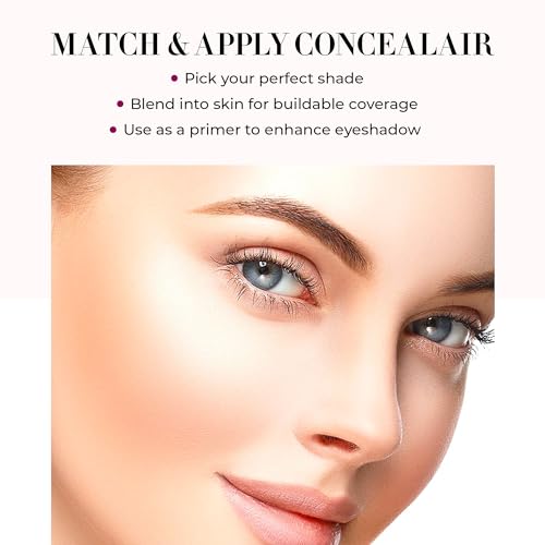 LUMINESS Under Eye Concealer for Dark Circles, ConcealAir (Light) - Weightless Coverage & Crease-Resistant Makeup Concealer to Even Out Skin Tones & Help Reduce Dark Spots & Blemishes - 0.25 fl oz - Morena Vogue