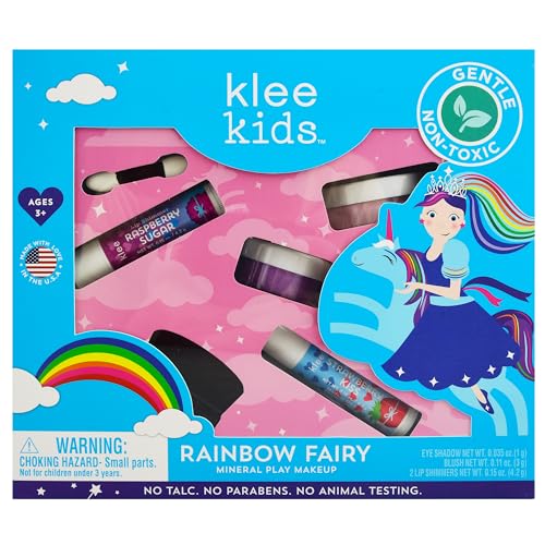 Luna Star Klee Kids Play Makeup Kit. Gentle and Non-Toxic. Kid-Friendly. Made in USA. (Rainbow Fairy) - Morena Vogue