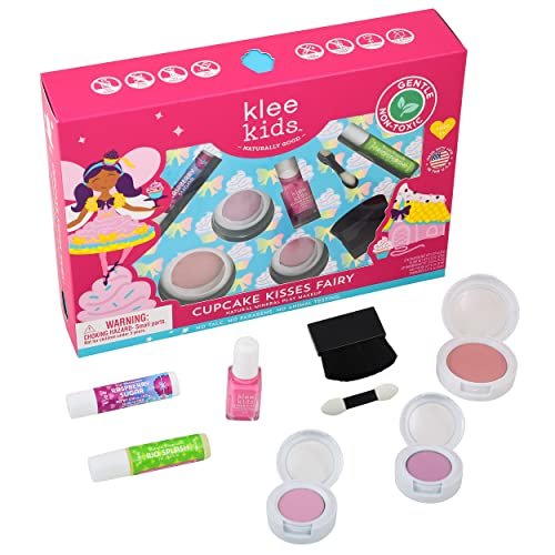 Luna Star Naturals Klee Kids Deluxe Play Makeup Kit. Gentle and Non-Toxic. Made in USA. (Cupcake Kisses Fairy) - Morena Vogue