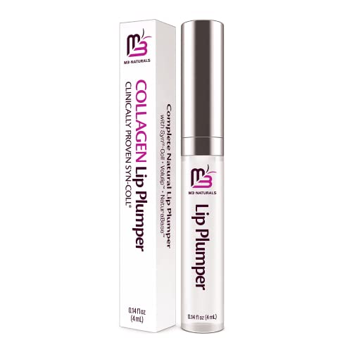 M3 Naturals Collagen Lip Plumper Clinically Proven Natural Lip Enhancer for Fuller Softer Lips Increased Elasticity Reduce Fine Lines Hydrating Plump Gloss Lipstick Primer - Morena Vogue