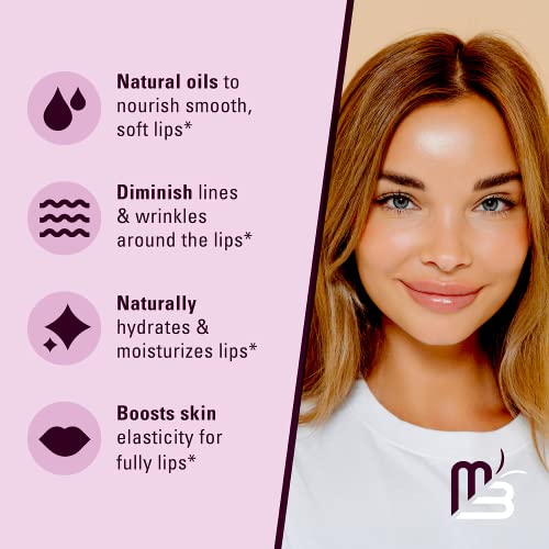 M3 Naturals Collagen Lip Plumper Clinically Proven Natural Lip Enhancer for Fuller Softer Lips Increased Elasticity Reduce Fine Lines Hydrating Plump Gloss Lipstick Primer - Morena Vogue