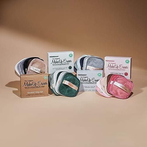 Makeup Eraser, 7-Day Set, Erase All Makeup with Just Water, Including Waterproof Mascara, Eyeliner, Foundation, Lipstick, and More! Cool Gal Neutrals, 7 ct. - Morena Vogue